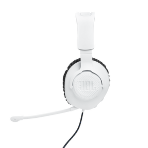 JBL Quantum 100P Console - White - Wired over-ear gaming headset with a detachable mic - Left